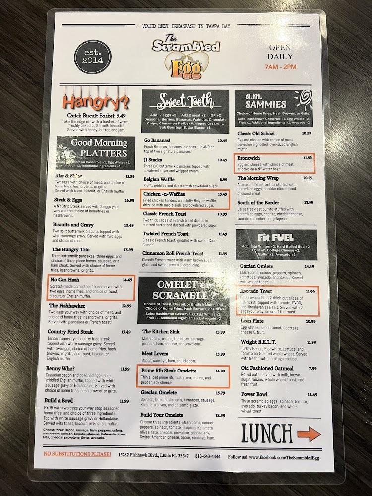 The Scrambled Egg Menu image 2